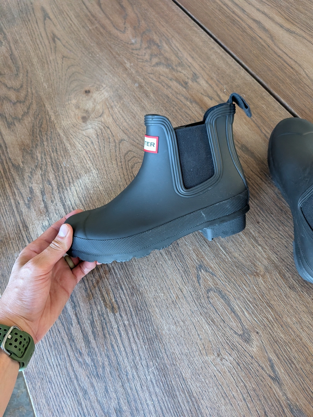 Hunter Women's Black Chelsea Ankle Rain Boot US Size 5 - Picture 5 of 15